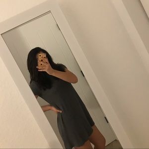 Woman’s Mock Neck Tee Shirt Dress